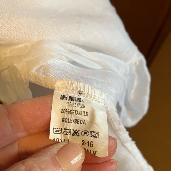 NWT SILK AND LINEN HALTER DRESS MADE IN ITALY TAGS ATTACHED - Picture 4 of 17